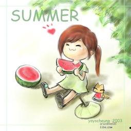 吃瓜歌动作,感受夏日欢乐氛围